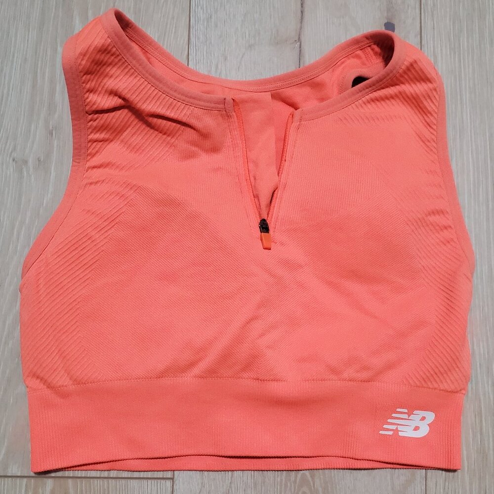 New Balance Zip Front Sports Bra | Medium